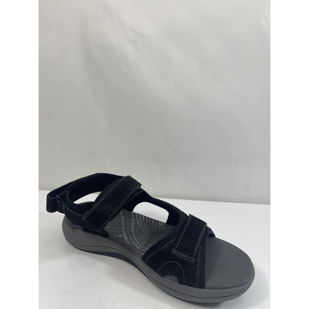 Clarks Mira Bay Shoes Women's Size 8W Black Cloudsteppers Sandals New Box - Picture 2 of 14